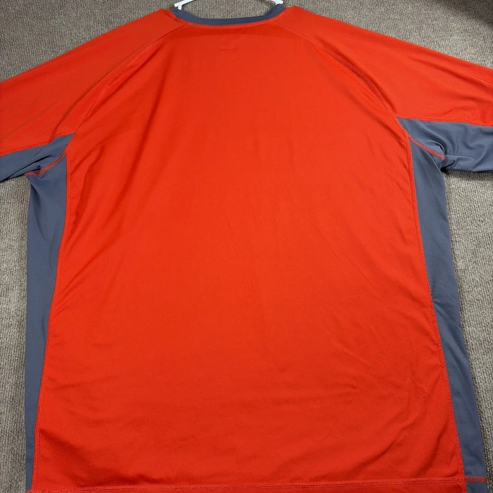 The North Face Men's Athletic Workout T Shirt Orange And Gray Size XXL